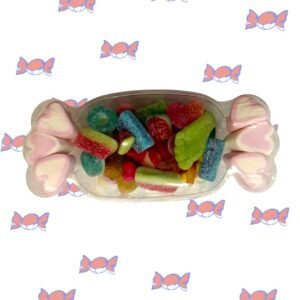 CARAMELO RELLENO DE GOLOSINAS, REGALICES Y NUBES 200G